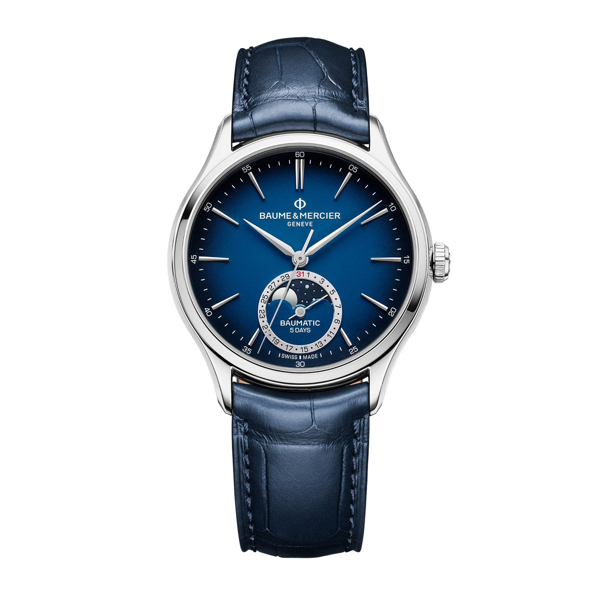 Baume & Mercier Clifton 10756 Automatic, Moon Phase, Date Men's Watch 39mm