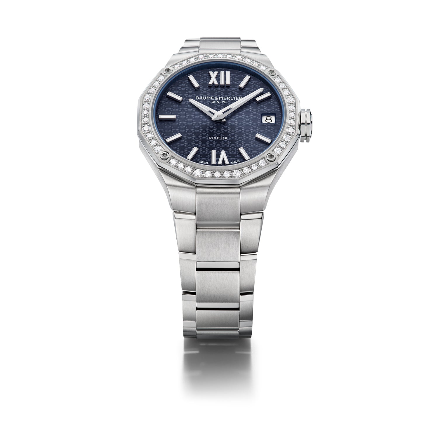 Riviera 10765 Quartz, Date Display, Diamond-Set Women's Watch 33mm