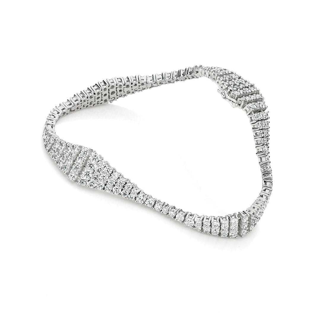 Radiant Diamond Cascade Bracelet