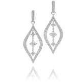 Round Brilliant Pavé Marquise Diamond Drop Earrings