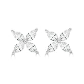 Marquise Cut Diamond Blossom Earrings