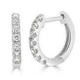 Round Brilliant Diamond Huggie Earrings