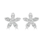 Marquise Cut Diamond Floral Stud Earrings