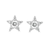 Round Brilliant Star Cluster Diamond Earrings