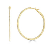 Round Brilliant Pavé Hoop Diamond Earrings