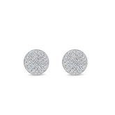 Round Brilliant Pavé Diamond Earrings