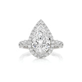 LG Pear Cut Halo Diamond Engagement Ring