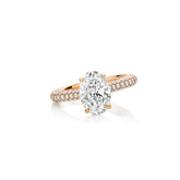 Oval Cut Pavé Halo Diamond Engagement Ring