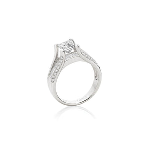 Princess Cut Channel Set Diamond Engagement Ring