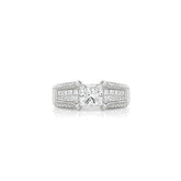 Princess Cut Channel Set Diamond Engagement Ring