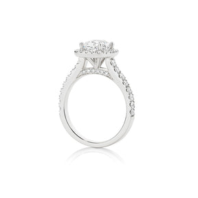 Cushion Cut Halo Diamond Engagement Ring