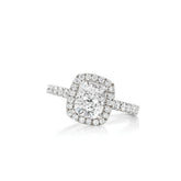 Cushion Cut Halo Diamond Engagement Ring