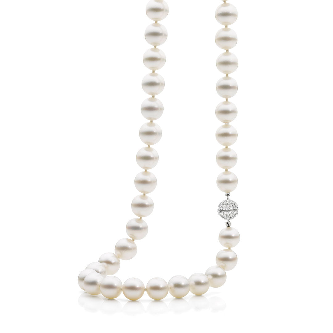 Allure South Sea Pearl Necklace with Stunning Diamond Clasp