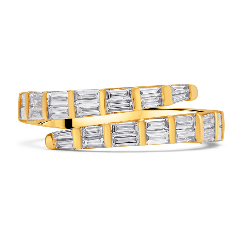 Baguette Single Wrap Design Ring