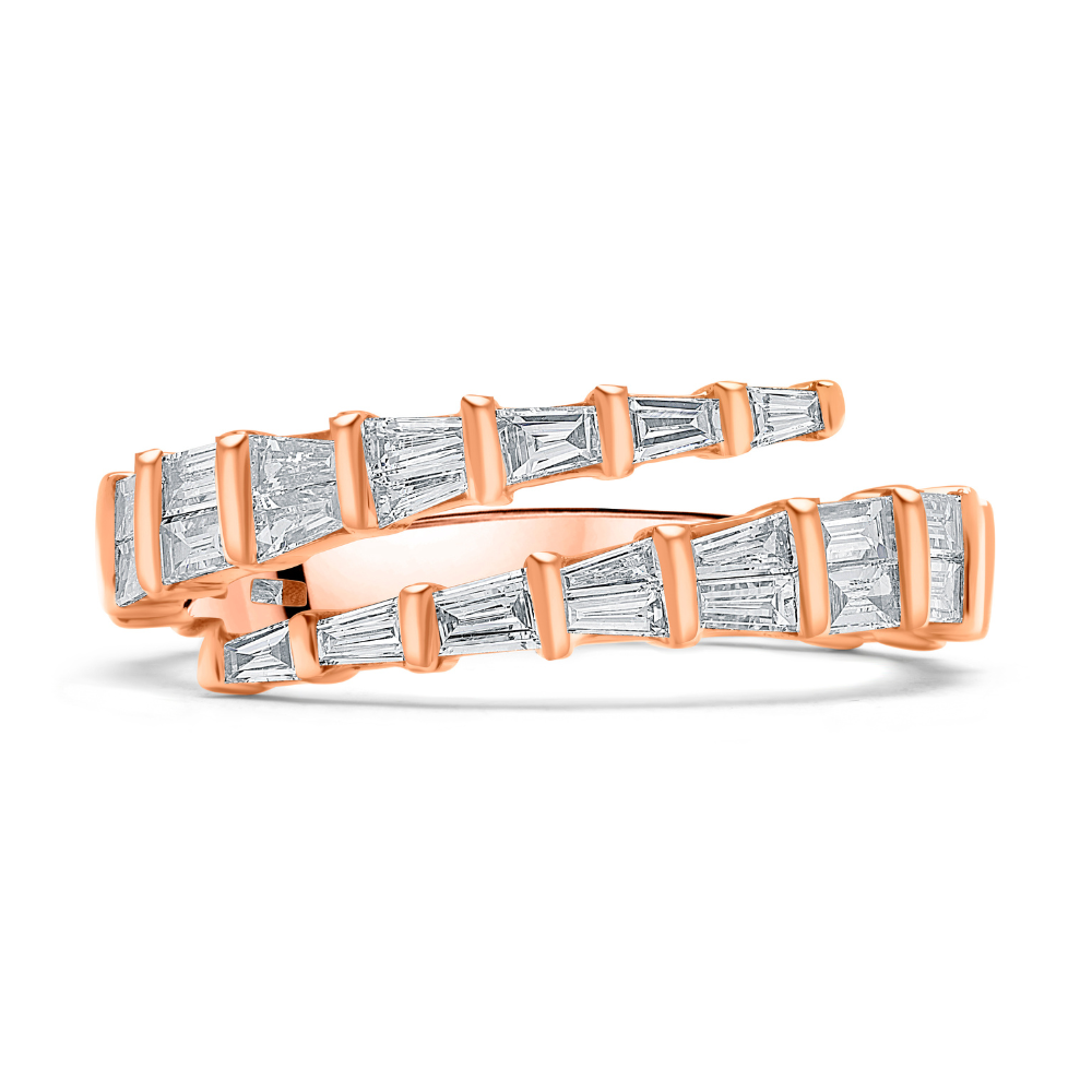 Baguette Single Wrap Design Ring