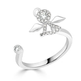 Round Brilliant Diamond Angel Halo Dress Ring