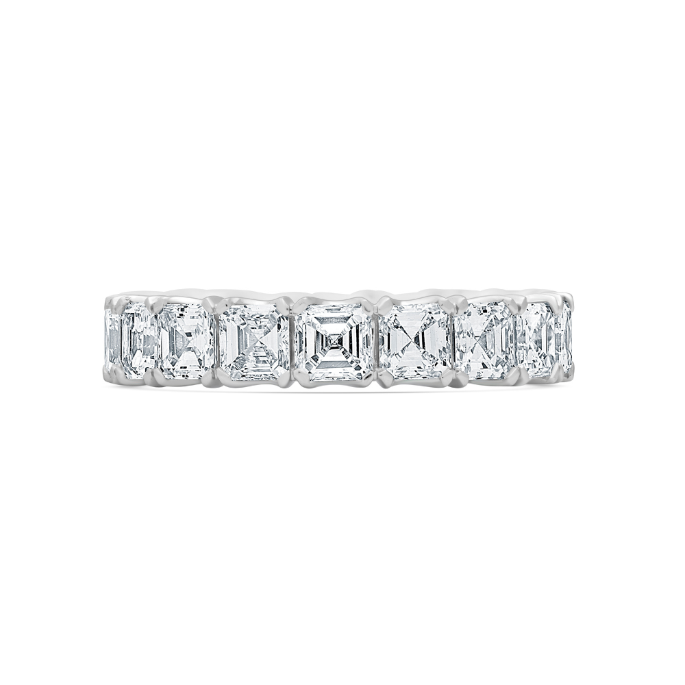 Asscher Cut Diamond Eternity Dress Ring