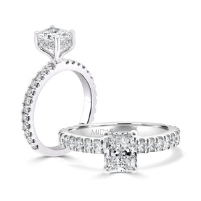 LG Radiant French Shoulder Solitaire Engagement Ring