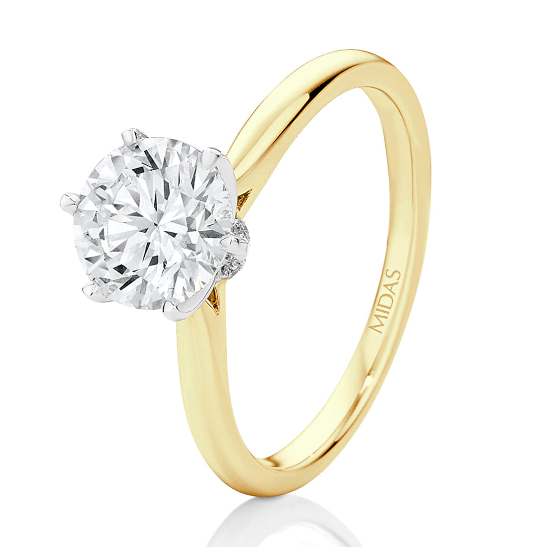 LG Round Brilliant Diamond Cut Engagement Ring