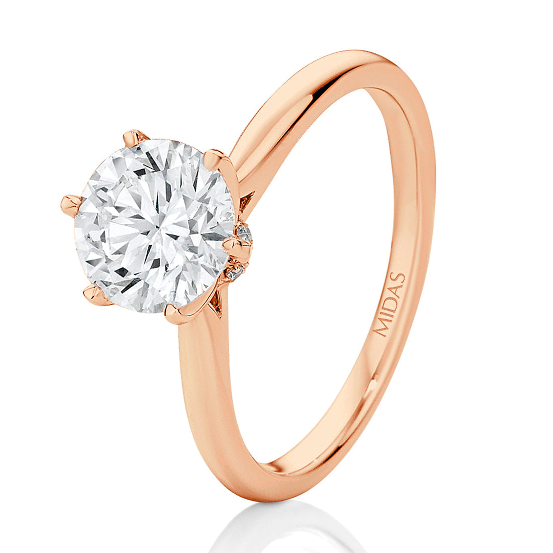 LG Round Brilliant Diamond Cut Engagement Ring