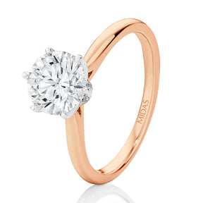 LG Round Brilliant Diamond Cut Engagement Ring