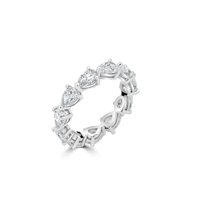 Pear Cut Diamond Wedding Band