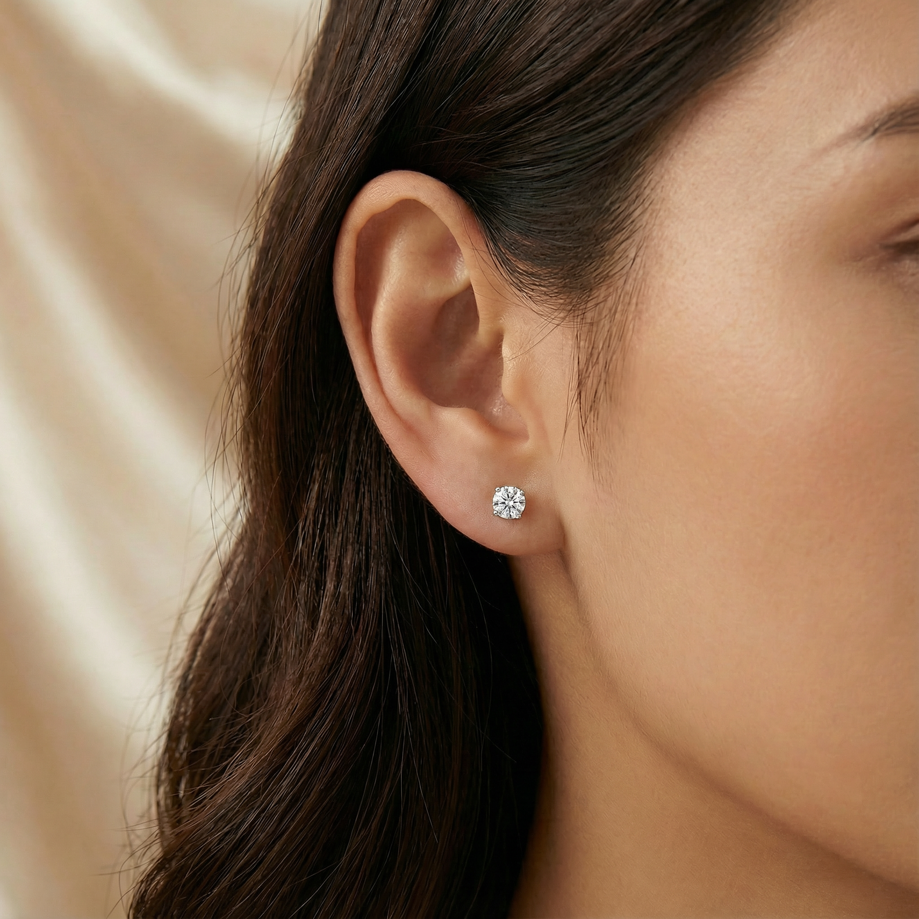 Classic Round Lab Grown Studs