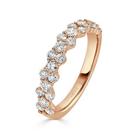 Alternating Round and Oval Diamond Symphony Ring