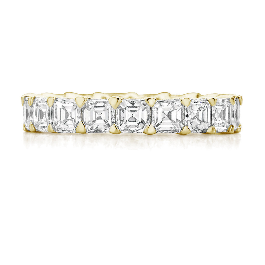 Asscher Cut Elegant Diamond Wedding Band