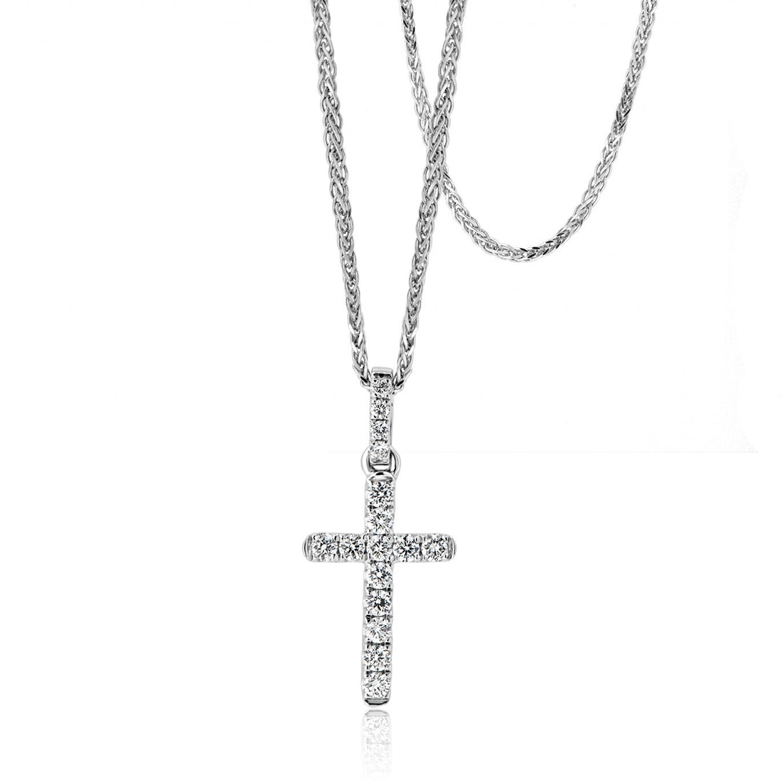 Brilliant Cut Diamond Cross and Bail