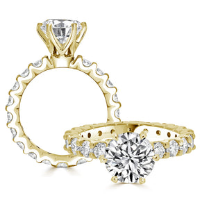 Brilliant Solitaire U Claw Set Engagement Ring