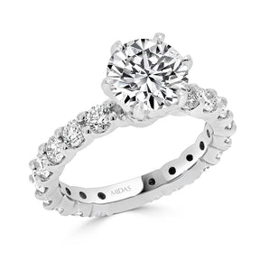 Brilliant Solitaire U Claw Set Engagement Ring