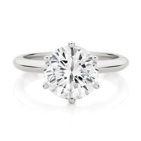 Classic Round Solitaire Engagement Ring