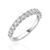 Round Brilliant Cut Diamond U-Claw Setting Wedding Band