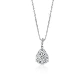 Pear Shaped Round Brilliant Diamond Cluster Pendant