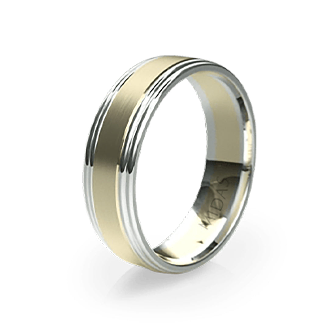 Polished Ring with Double Tiered Borders