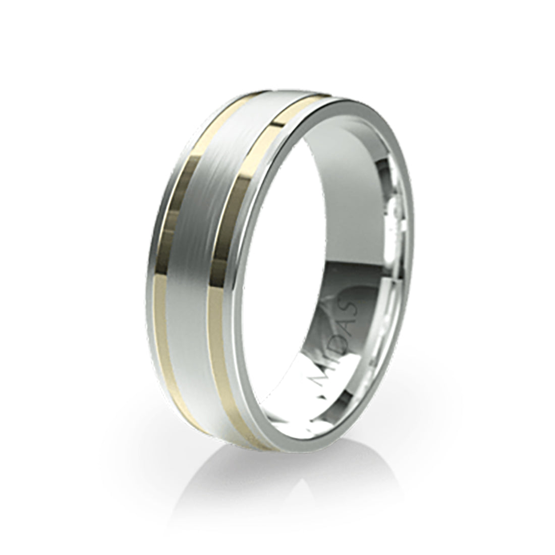 Polished and Wide Brushed Ring