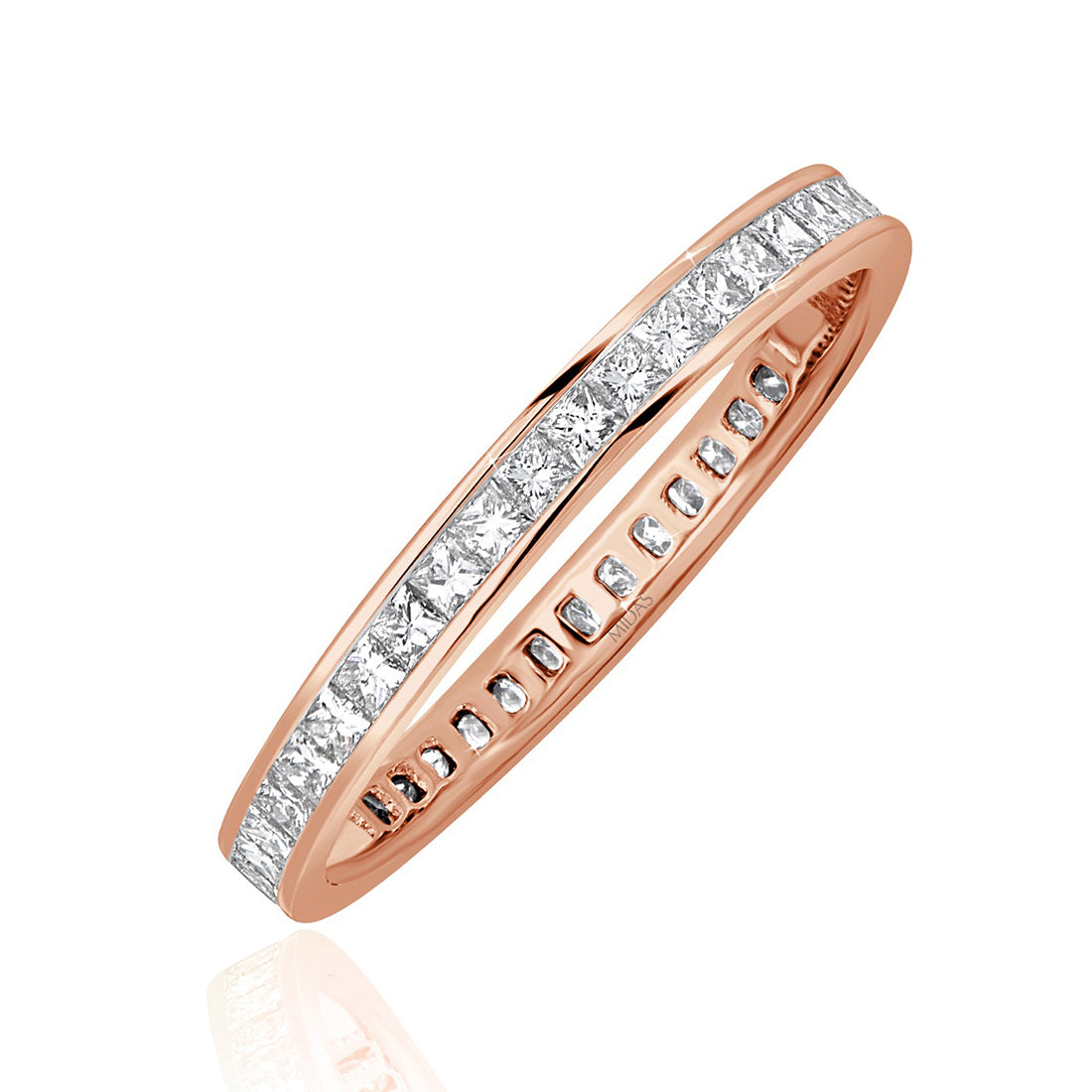 Princess Cut Channel Set Eternity Diamond Wedding Band