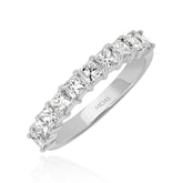 Princess Cut Diamond Claw Set Wedding Band