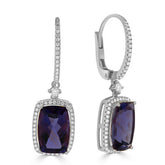 Cushion Amethyst Earrings