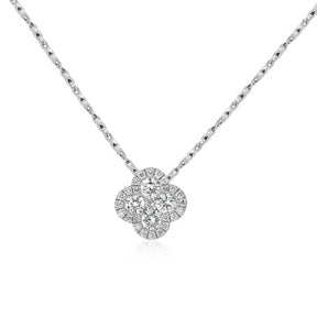 Eye Catching Diamond Clover Pendant