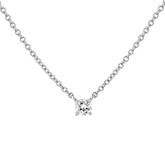 Round Brilliant Diamond Solitaire Pendant Necklace