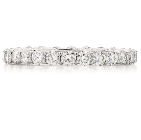 Round Cut Full Microclaw Eternity Wedding Band