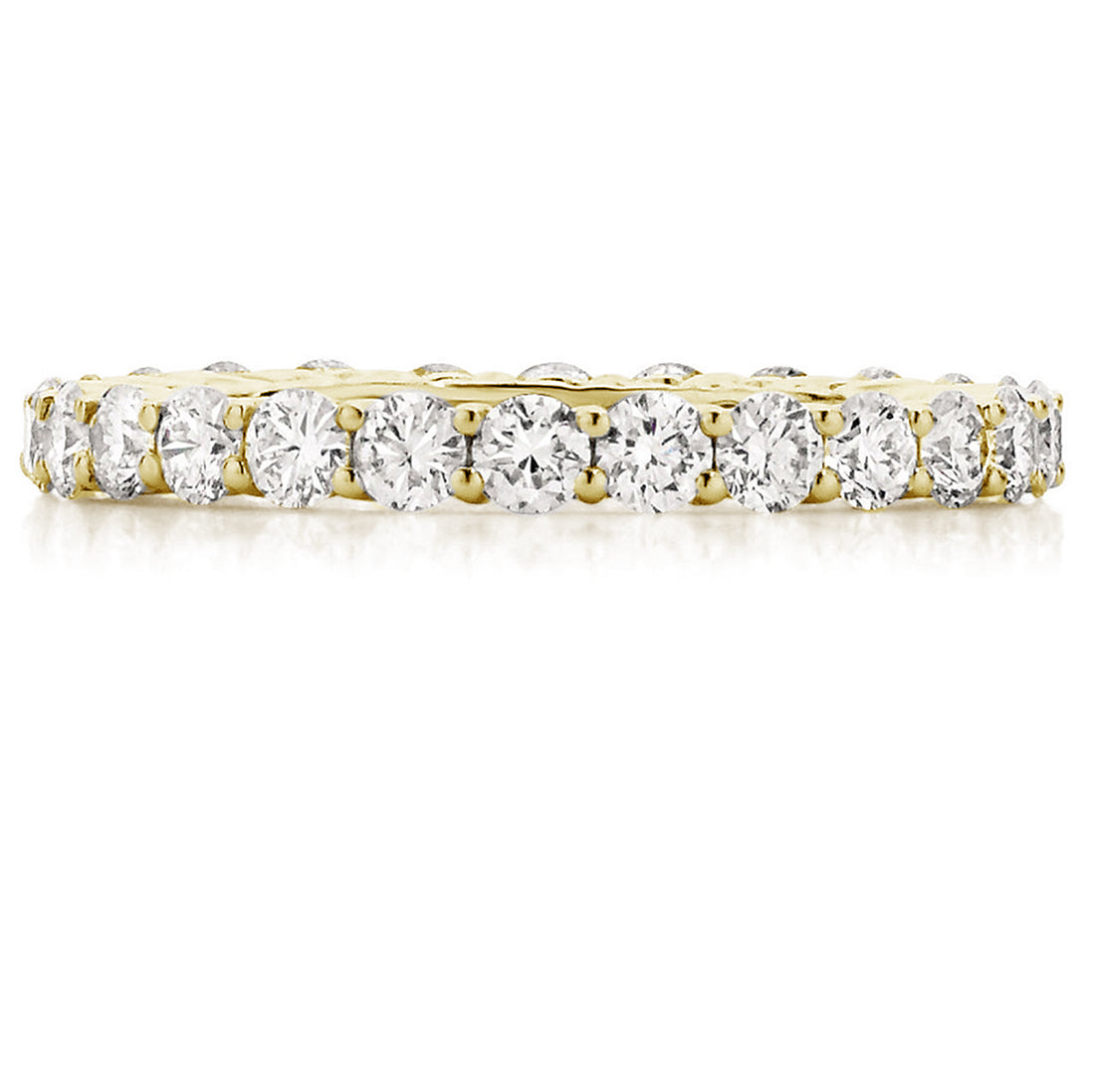 Round Diamond Microclaw Wedding Band