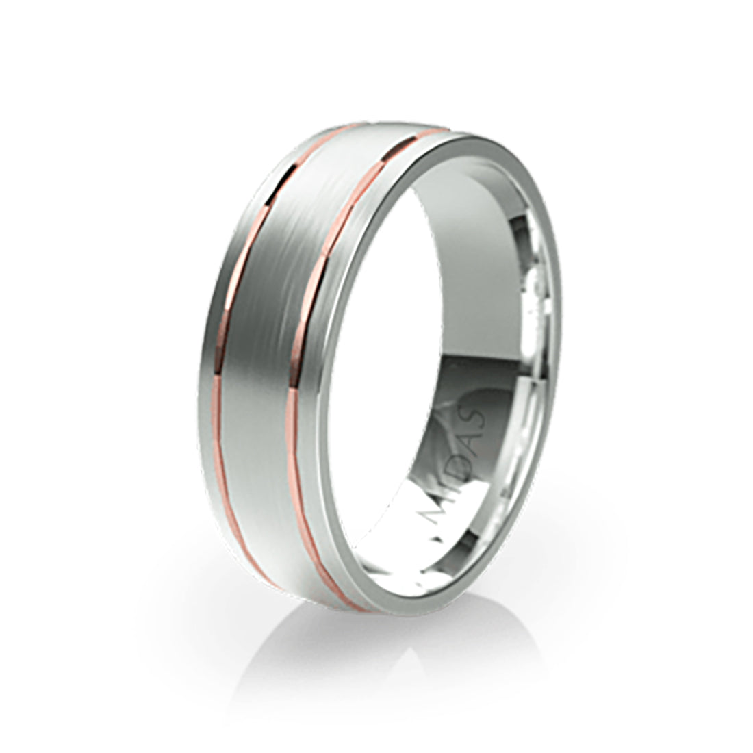 Traditional Wedding Band with Inlay Edges