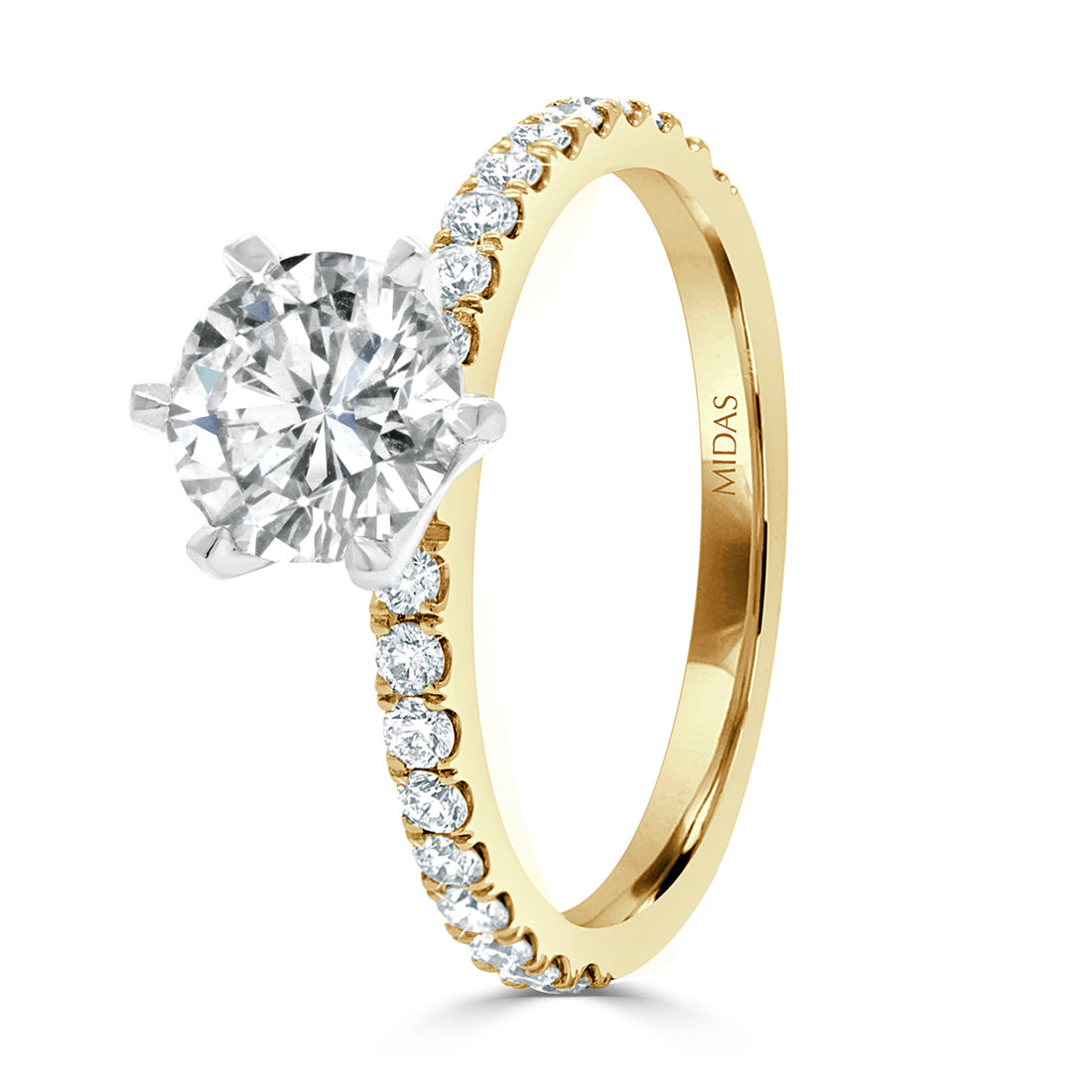 Round Brilliant Solitaire with Six Claw Setting Engagement Ring