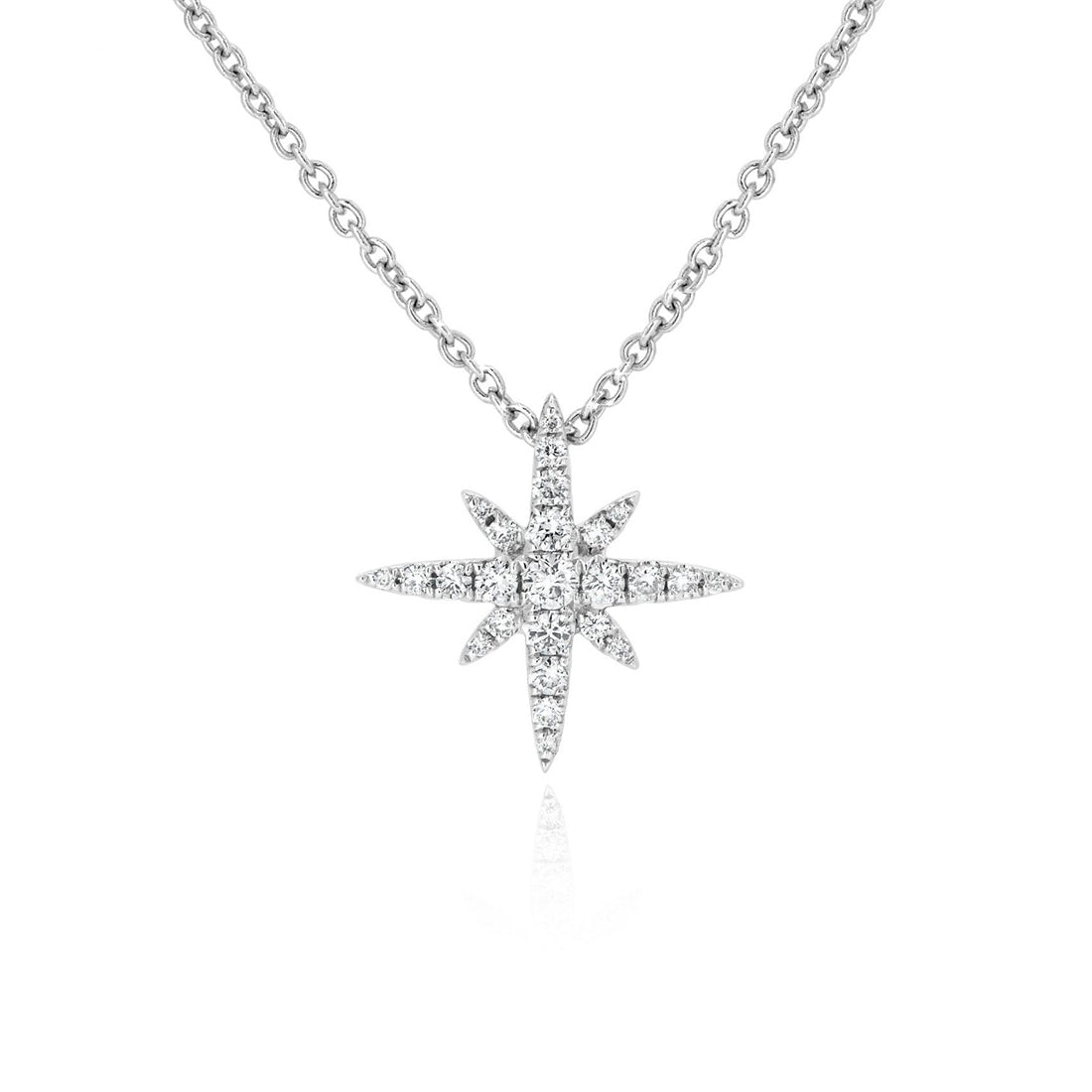 White Gold Brilliant Diamond Star Pendant