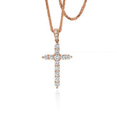 Round Brilliant Elegant Cross Diamond Pendant