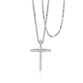 White Gold Diamond Cross