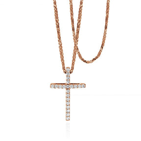 White Gold Diamond Cross